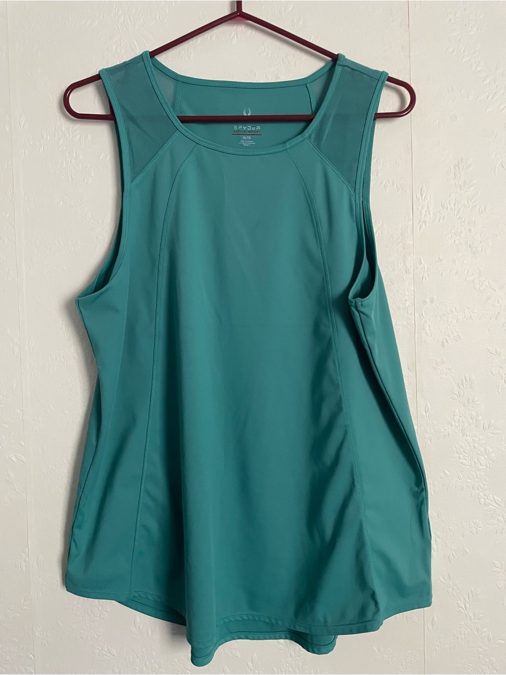 Spyder Teal Athletic Scoop Neck Tank